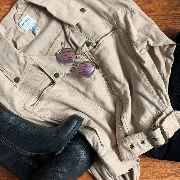 Forever 21 Moto Jacket - Linen/ cotton - Picture 2 of 6